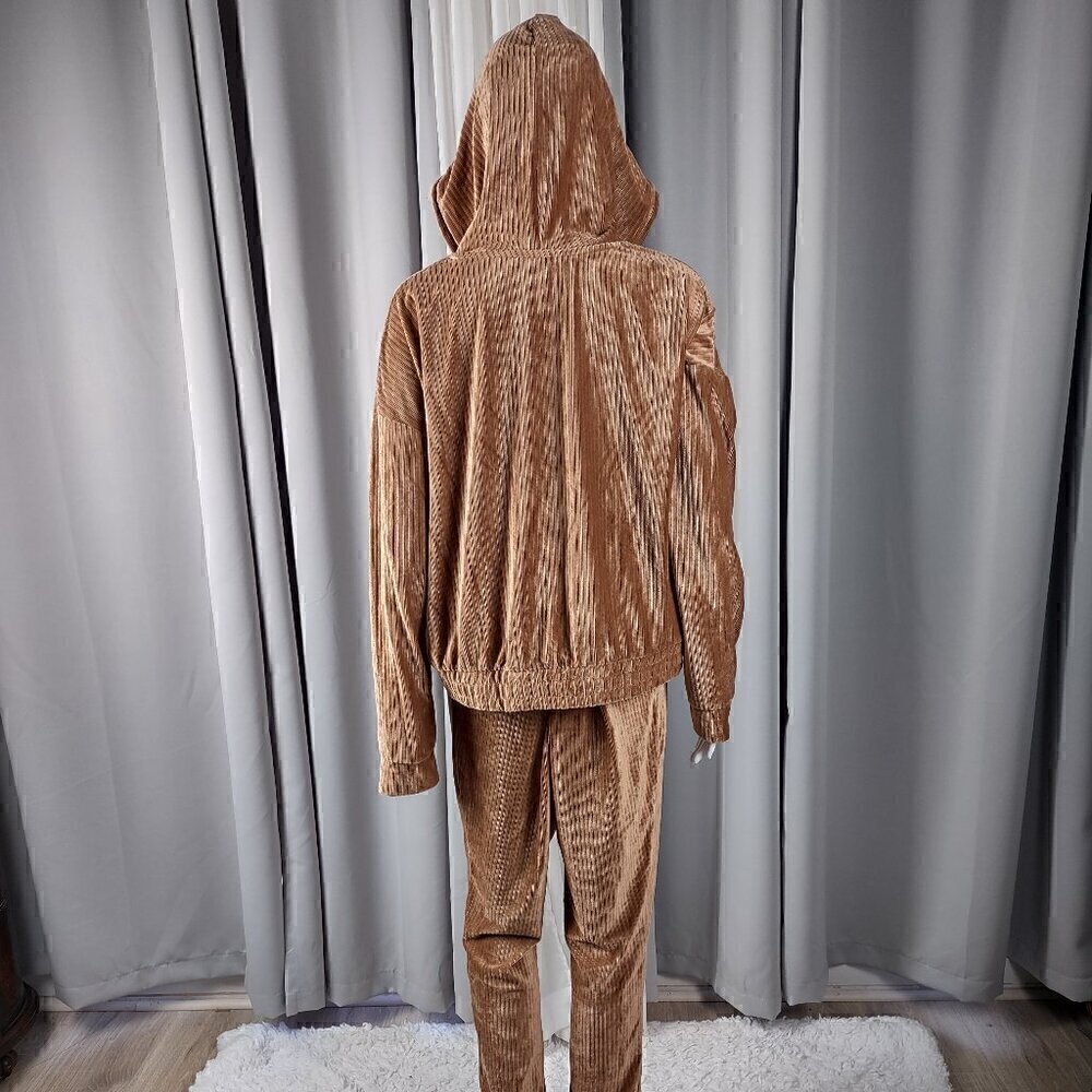 No Boundaries Brown Elastic Waist Hoodie & Pants. Hoodie Sz 21 Pants Sz 19 (NWT) - Picture 3 of 16